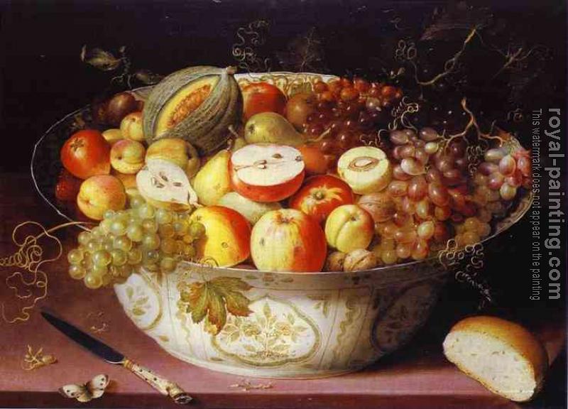 Osias Beert : Still Life of fruit in a Wan-li Bowl
